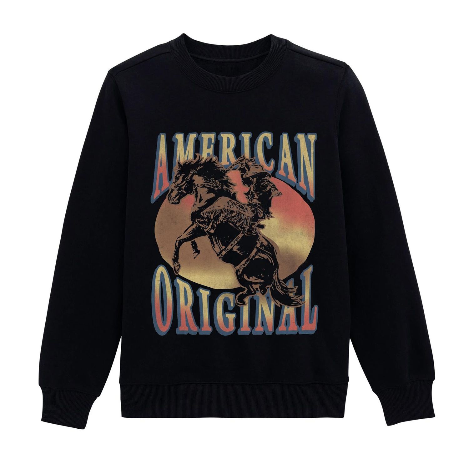 Wrangler Women's Retro® Crew Original Long Sleeve Fleece Top - Black Beauty