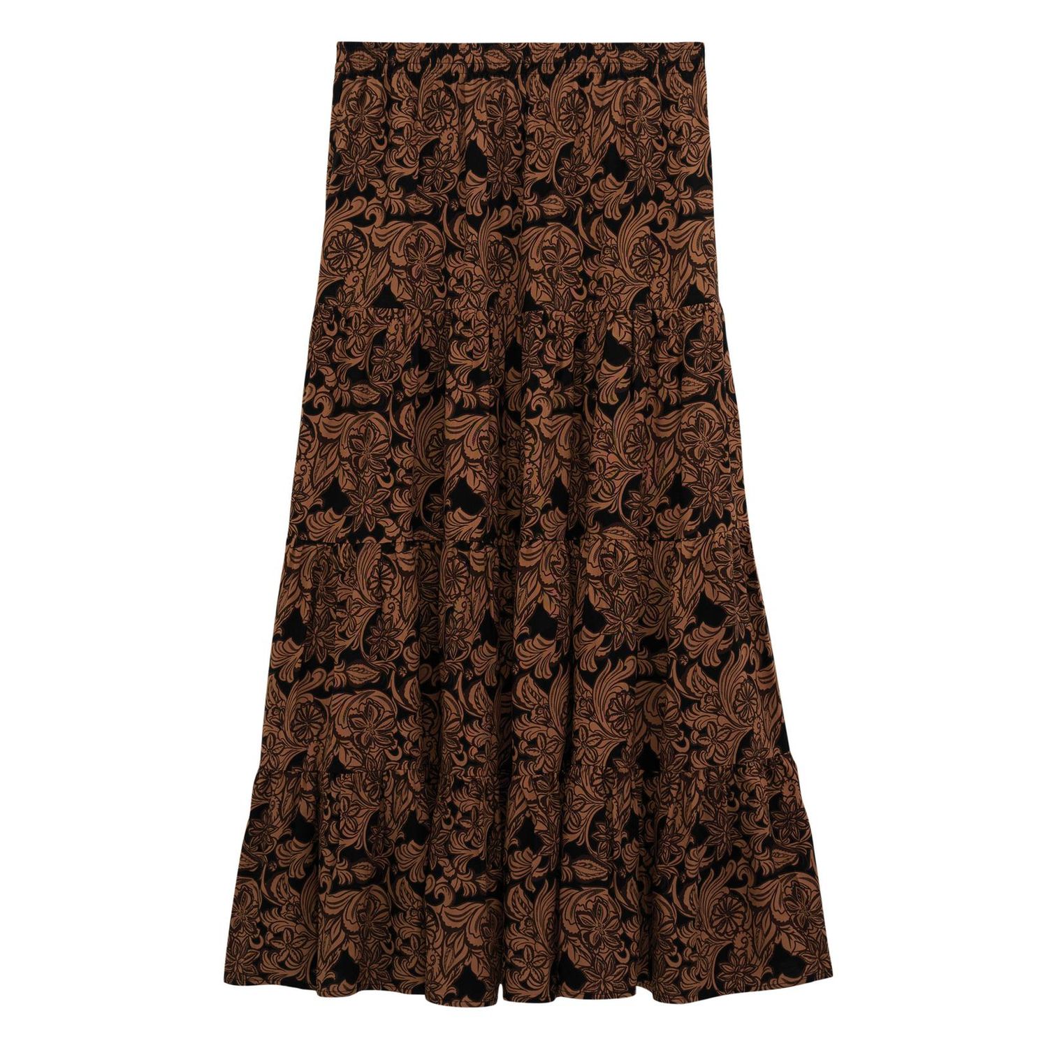 Wrangler® Women's Floral Punchy Maxi Skirt- Black