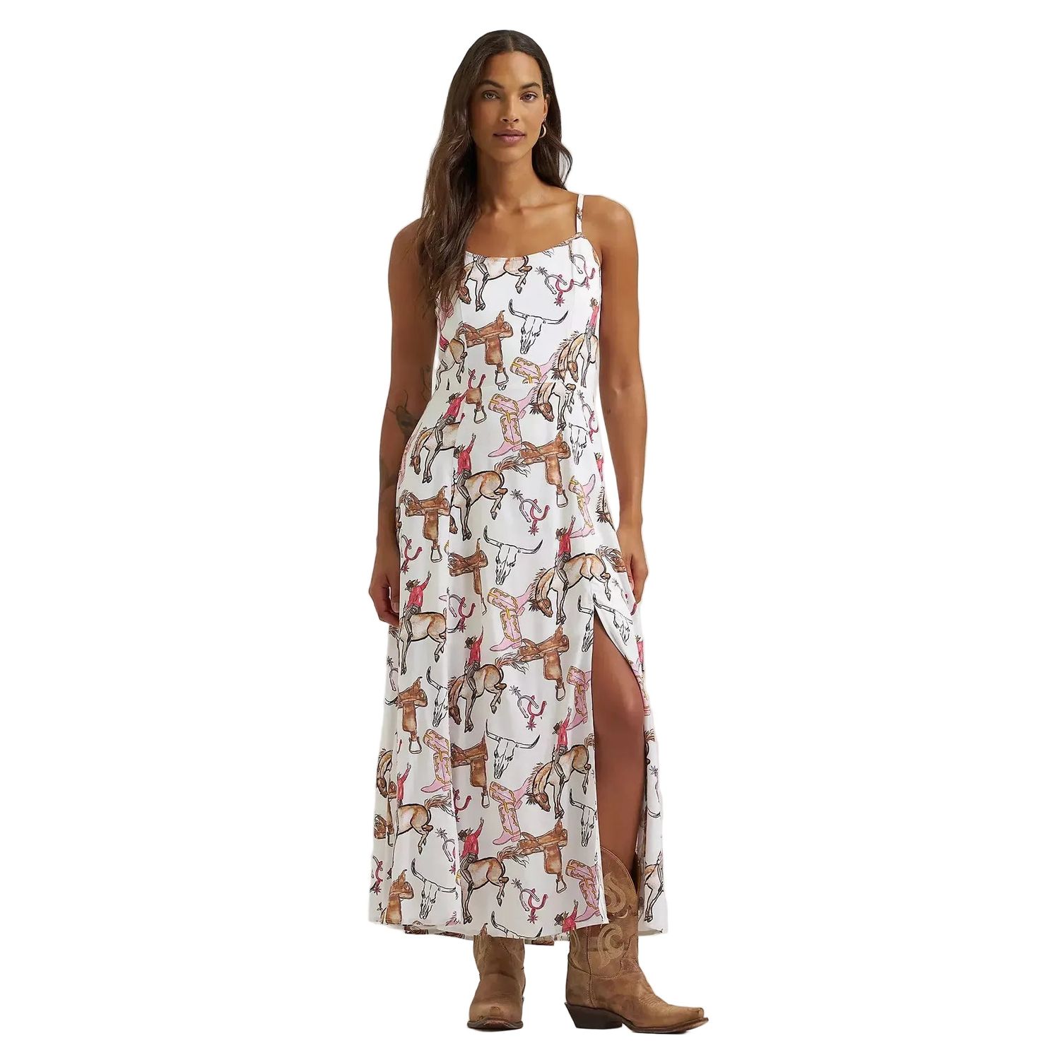 Wrangler® Women's Western Tank Maxi Dress - White
