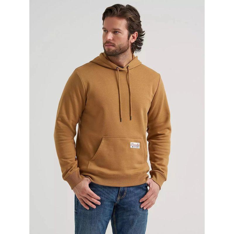 Wrangler Men's Fit For Champions Pullover Hoodie - Tobacco Brown