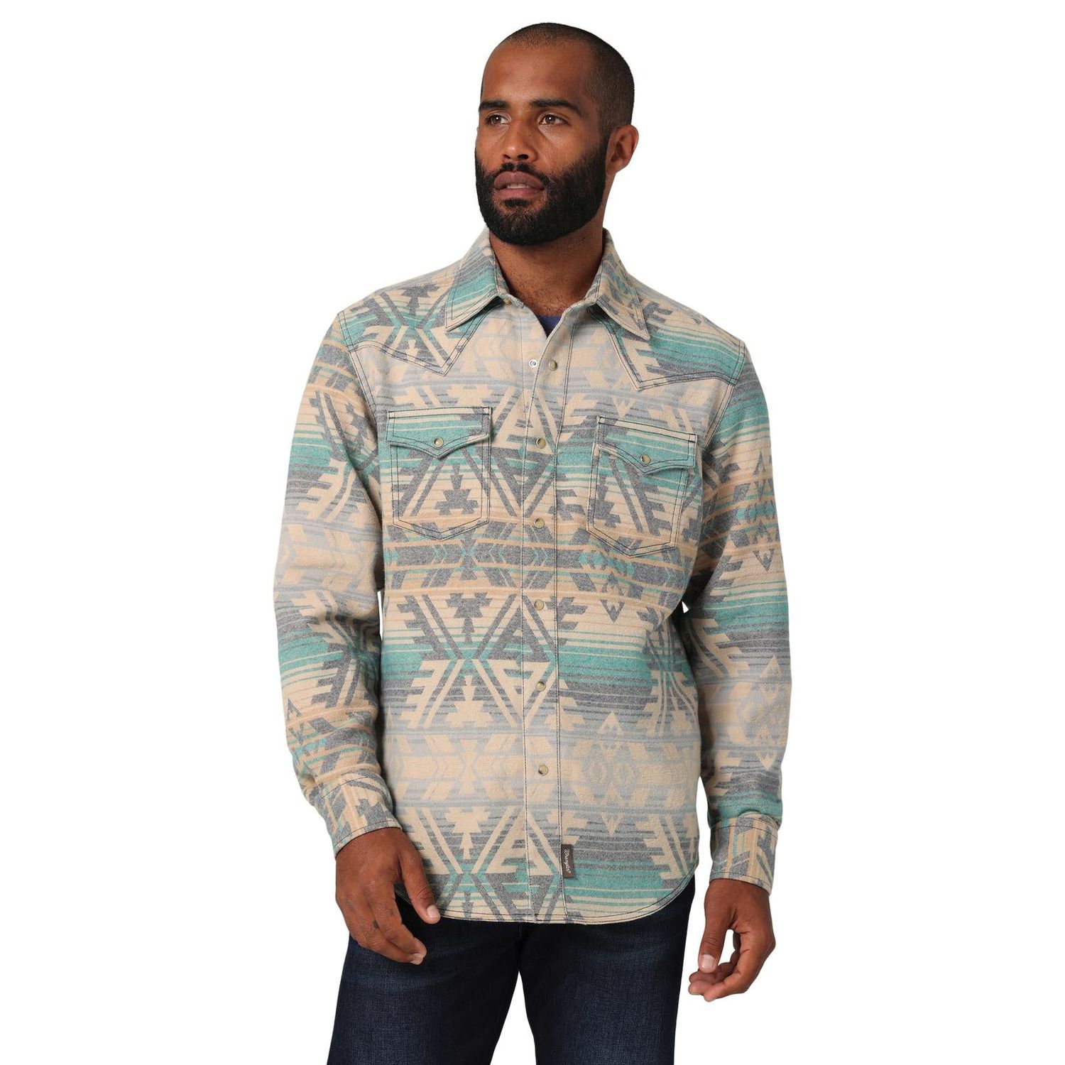 Wrangler Men's Retro Premium Long Sleeve Snap Shirt - Multi - 112330767