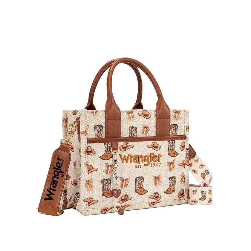 Wrangler Rodeo Icons Canvas Tote - Tan