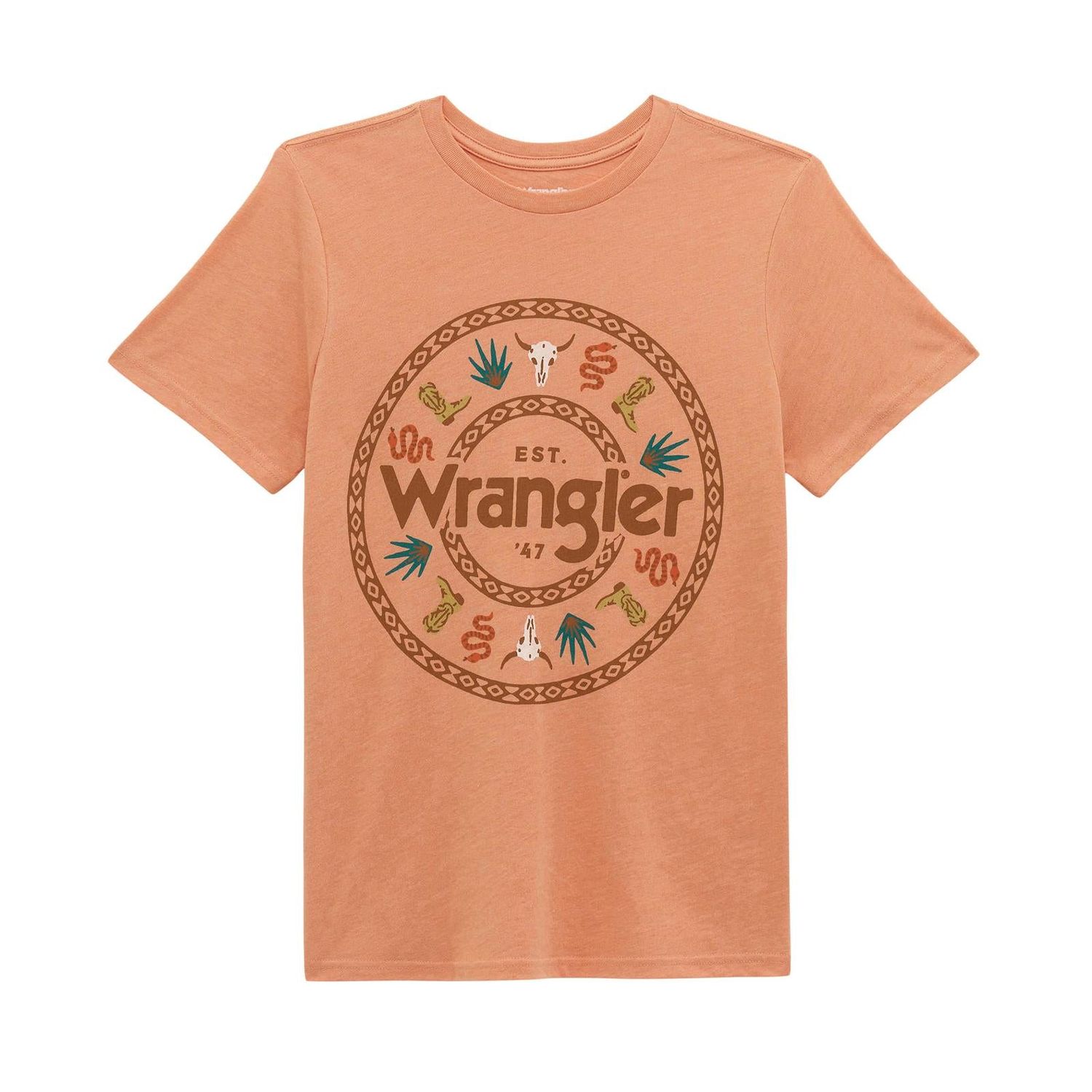 Wrangler Women's Retro® Graphic Short Sleeve Wild Tee Shirt - Muted Clay Heather