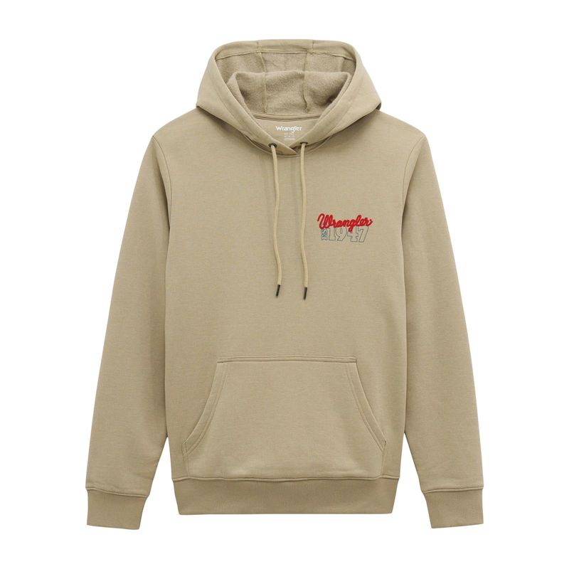 Wrangler Men's Western Long Sleeve Hoodie - Trench Coat