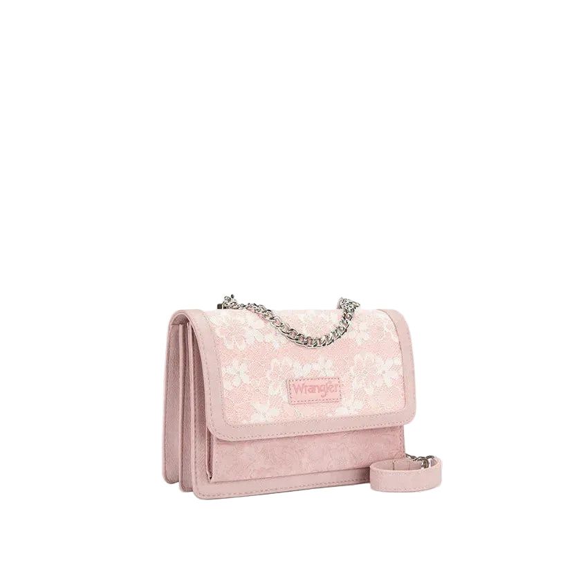 Wrangler Vintage Petal Floral Chain Shoulder Bag - Pink