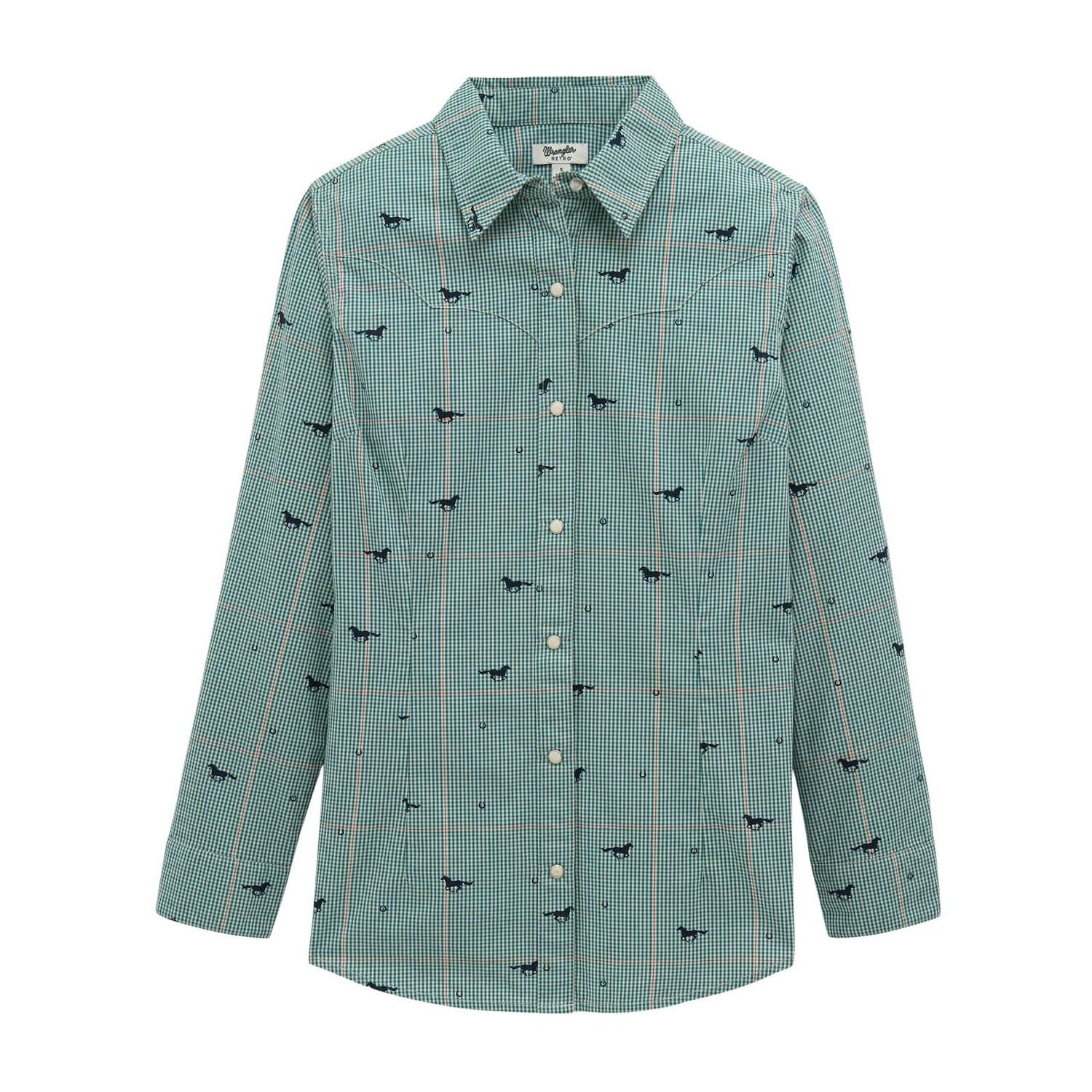 Wrangler Women's Vintage Western Shirt- Green