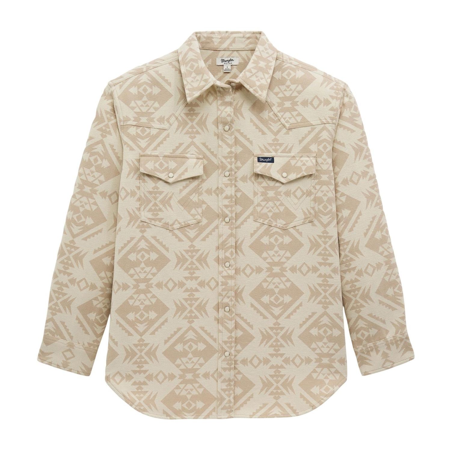 Wrangler Women's Retro Americana Boyfriend Shirt- Cream