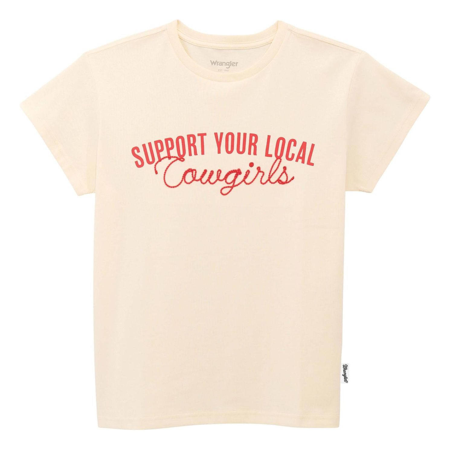 Wrangler Women's Retro Short Sleeve Tee Shirt - Antique White