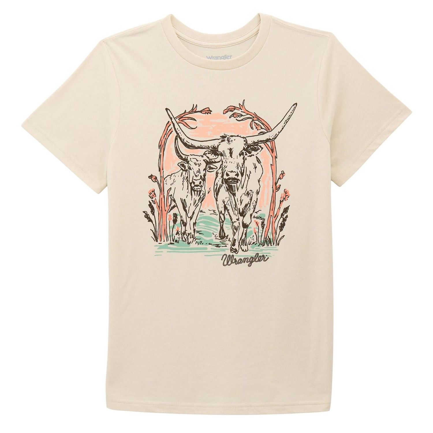 Wrangler Women's Short Sleeve Tee Shirt - Silver Birch Heather