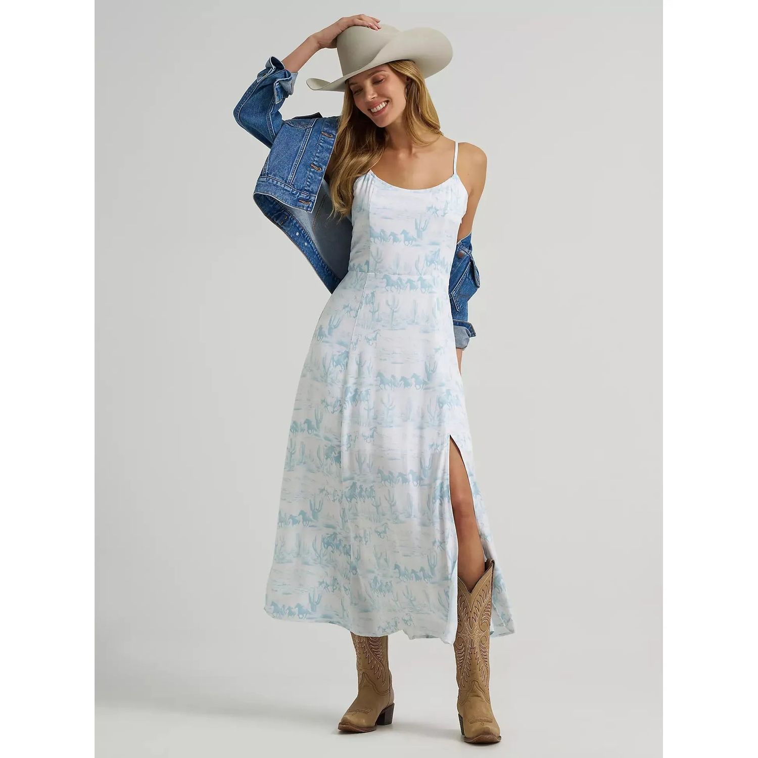Wrangler Women's Sleeveless Maxi Dress- Desert White