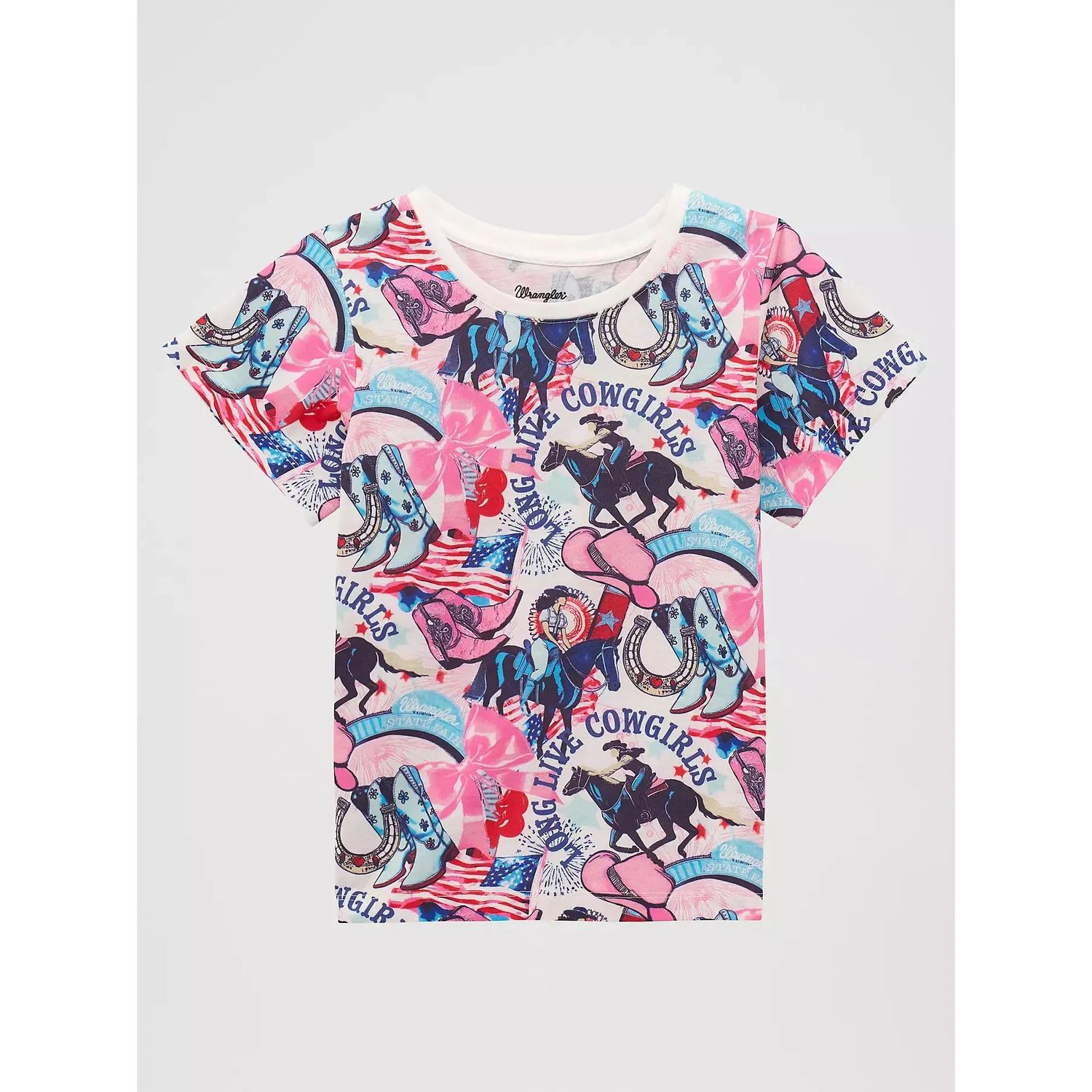 Wrangler® Girl's Collage Graphic Tee Shirt - White
