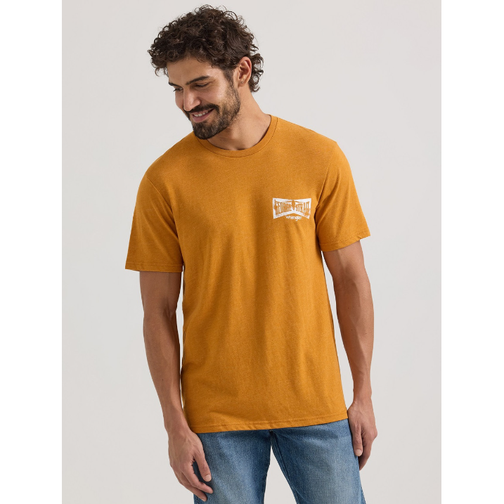 Wrangler® Men's Graphic Short Sleeve T-Shirt - Thai Curry Heather - 112350044