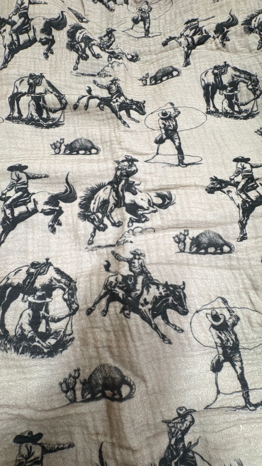 Boots &amp; Bows Retro Crib Sheet