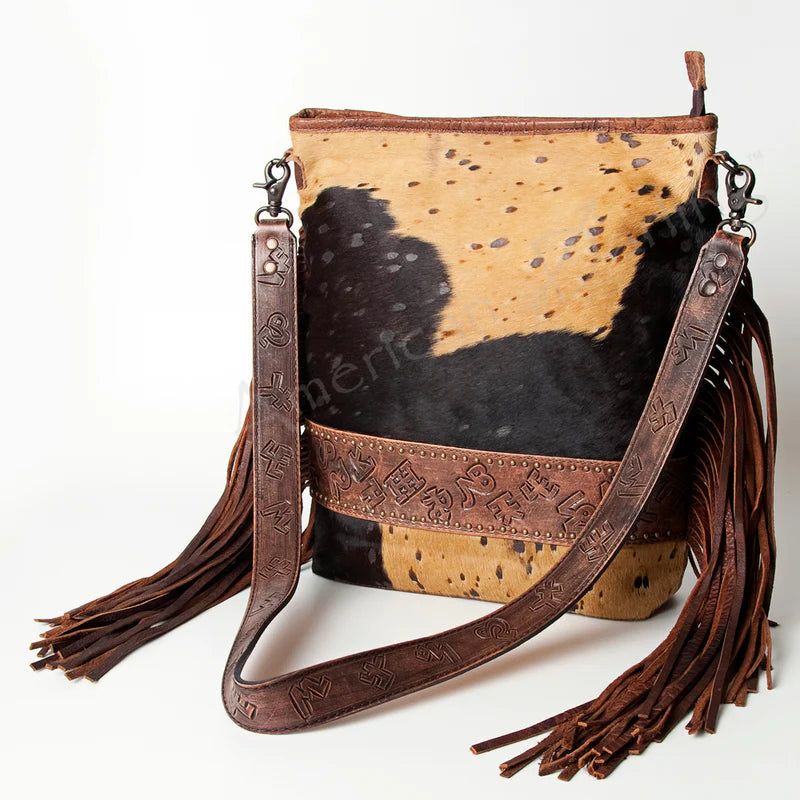 American Darling Hand Tooled Genuine Leather Large Cross body Bag