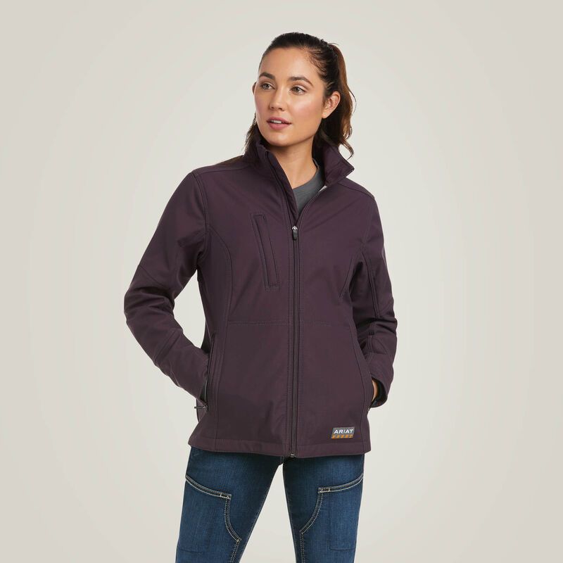 **Ariat Womens Rebar STTCH Canvas Softshell Jacket
