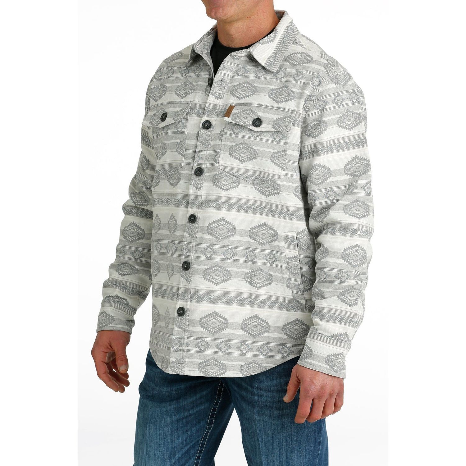 **Cinch Men's Jacquard Shirt Jacket - Blue**FINAL SALE**