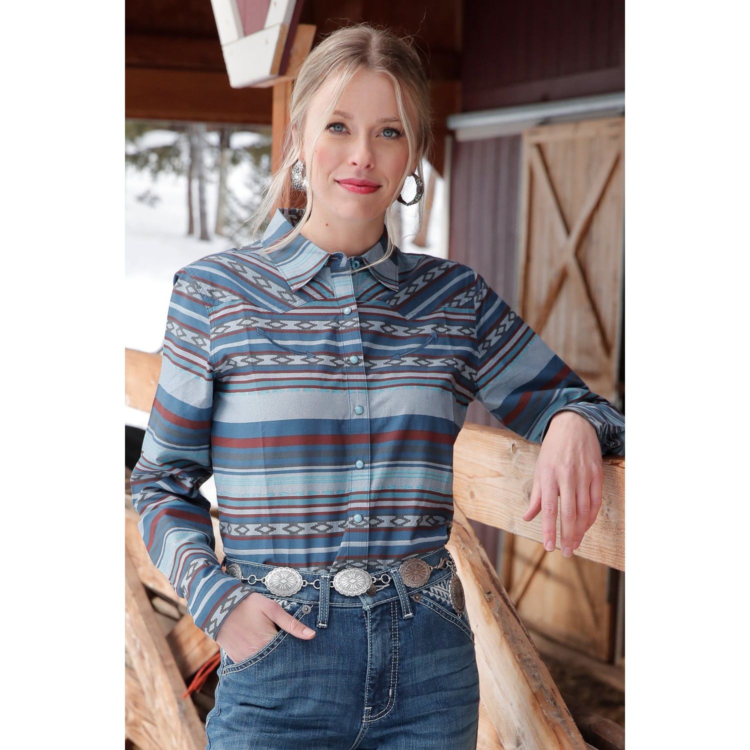 **Cruel Girl Women's LS Shirt - Navy**FINAL SALE**