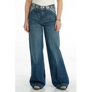 **Cruel Girl Women's Skylar Sky-High Rise Wide Leg Jeans - Medium Stonewash**FINAL SALE**