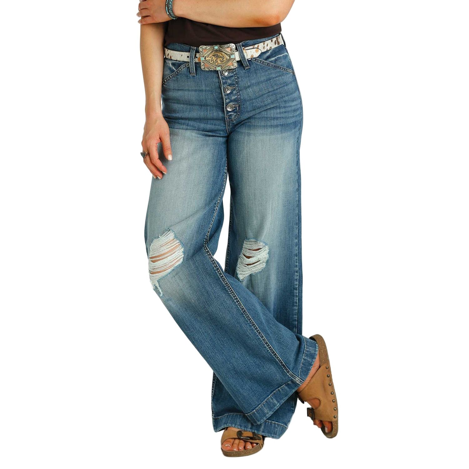 **Cruel Women's Skylar Wide Leg Jeans - Indigo