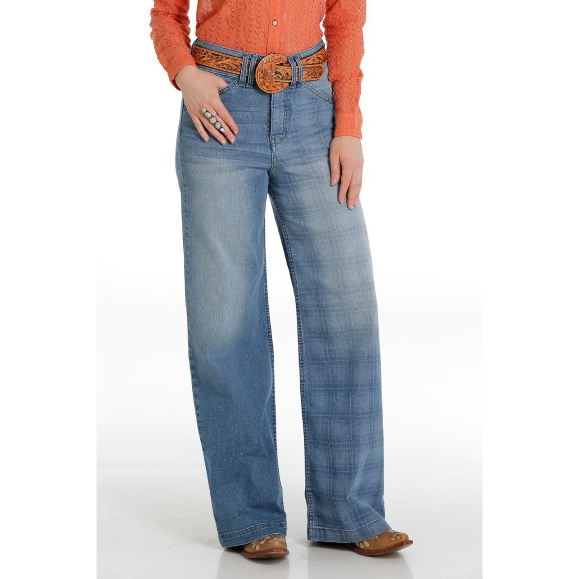 **Cruel Girl Women's High Rise Wide Leg Jeans - Light Stonewash**FINAL SALE**