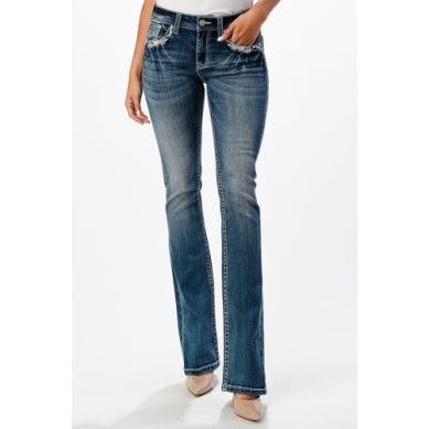 **Grace In LA Ladies Classic Western Jeans