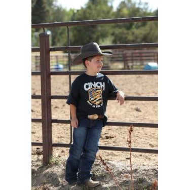 **Cinch Boys Short Sleeve T-Shirt - Navy**FINAL SALE**