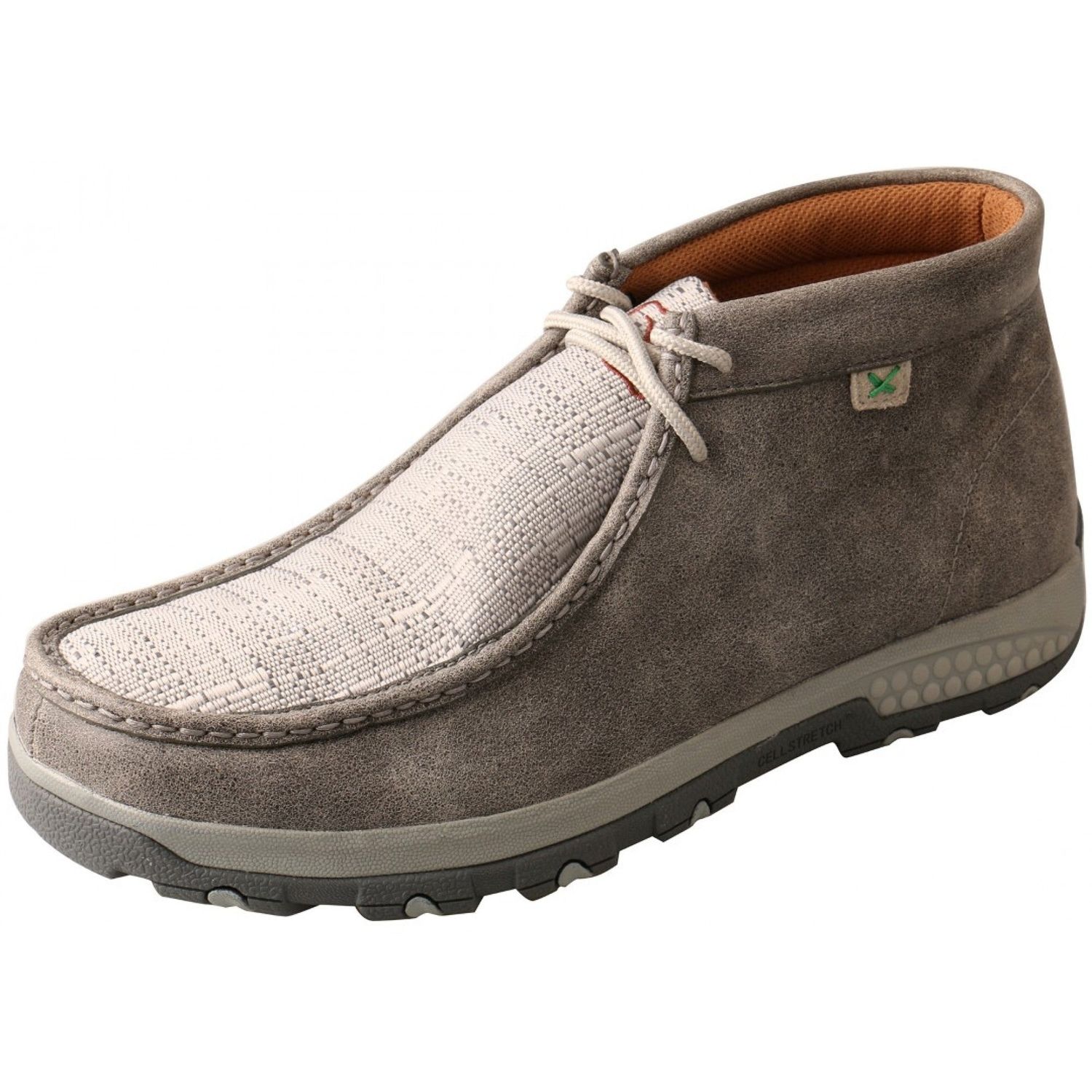 **Twisted X Men's Chukka Driving Moc with Cellstetch - Grey/Light Grey** FINAL SALE**