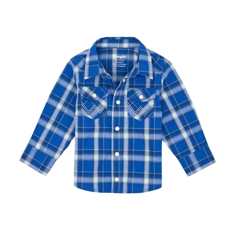 Wrangler Baby Boy Long Sleeve Shirt - True Blue