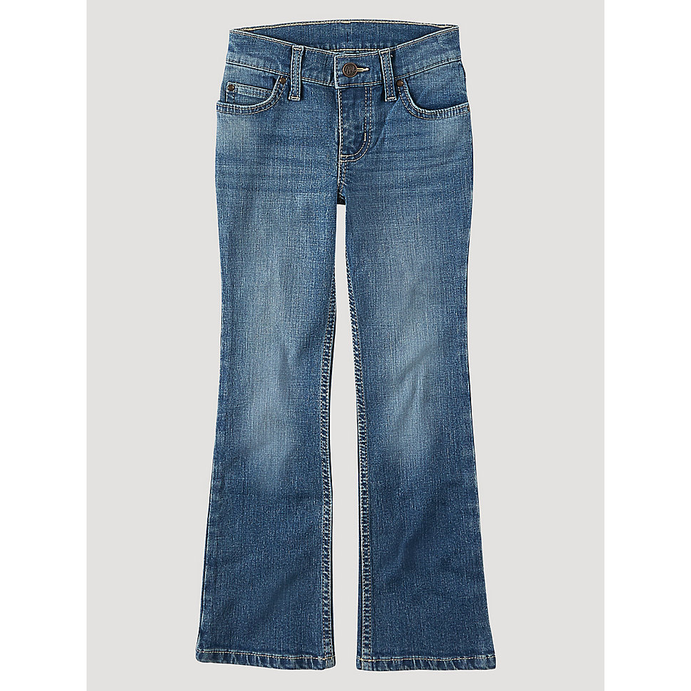 **Wrangler Girl's Premium Patch Bootcut Jeans - Jasmine (4-14)**FINAL SALE**