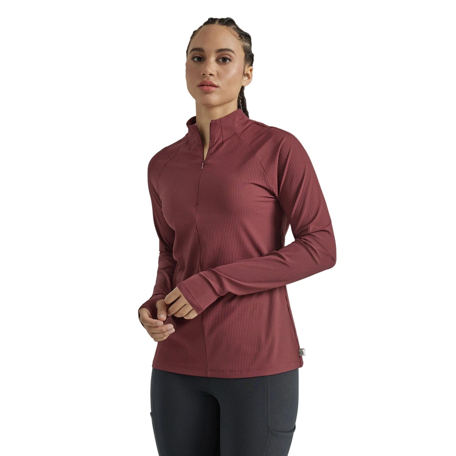 **Wrangler Women's ATG 1/4 Zip Pullover Sweater - Wine