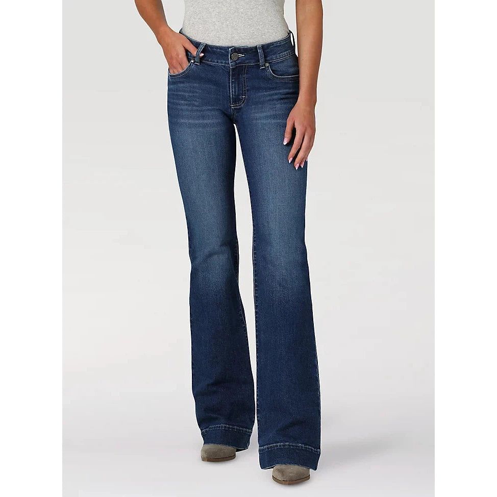 **Wrangler Women's Retro Mae Mid Rise Trouser Jeans - Jane**FINAL SALE**