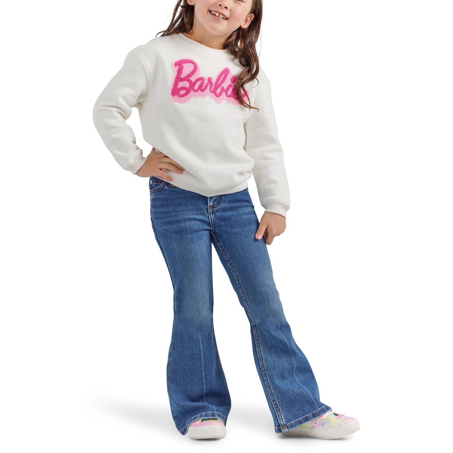 **Wrangler X Barbie Girl's Sweatshirt - White**FINAL SALE**