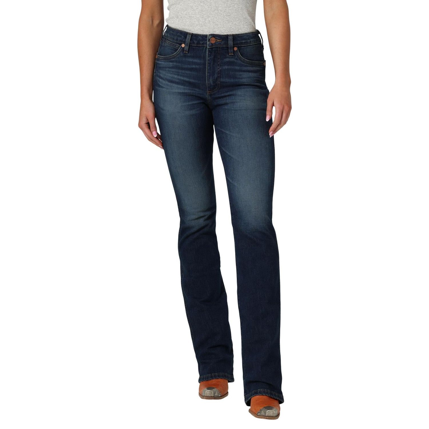 **Wrangler Women's Retro Premium Slim Boot Green Jeans - Avery**FINAL SALE**