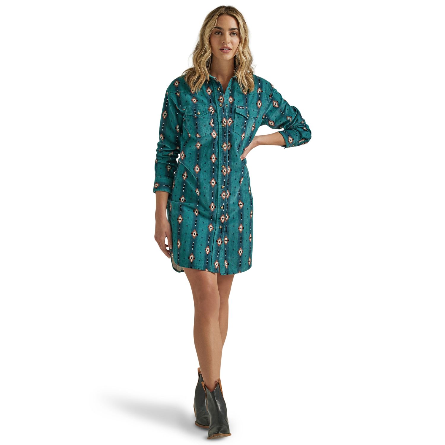 **Wrangler Women's Retro Americana Dress - Turquoise**FINAL SALE**