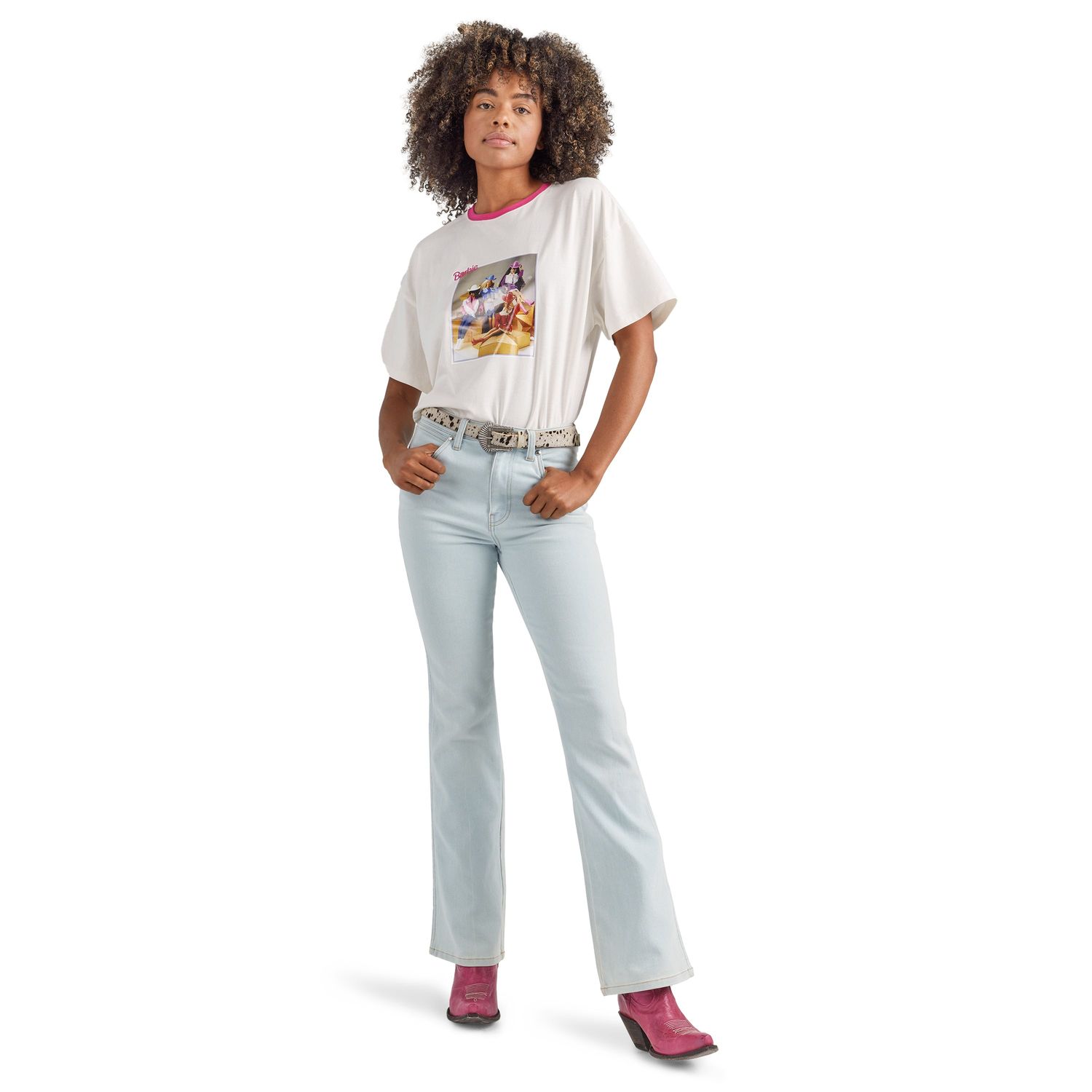 **Wrangler X Barbie Women's Bootcut Jeans - Light Wash**FINAL SALE**