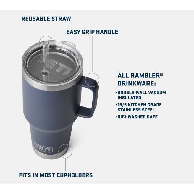 YETI Rambler 1 L Straw Mug with Straw Lid