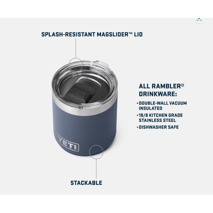 YETI Rambler 295 mL Stackable Lowball with MagSlider Lid