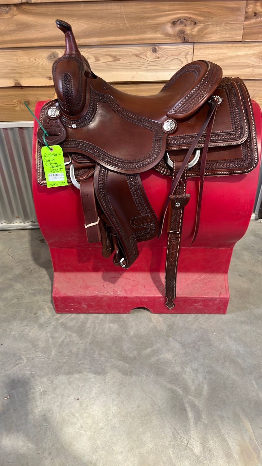 R. Ruelas  Custom 16" Cutting Saddle-0297-3170
