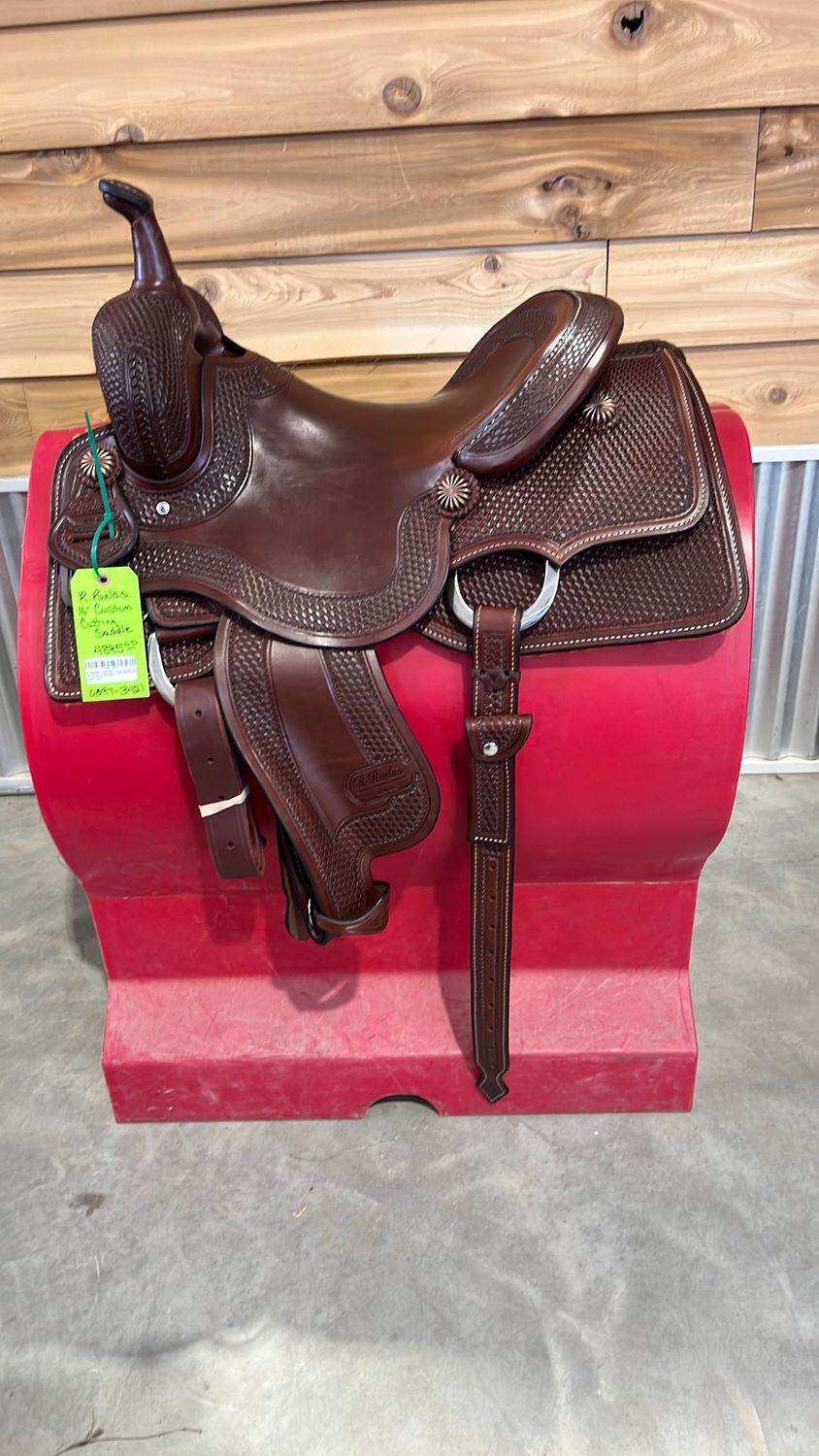 R. Ruelas  Custom 16" Cutting Saddle-0297-3421