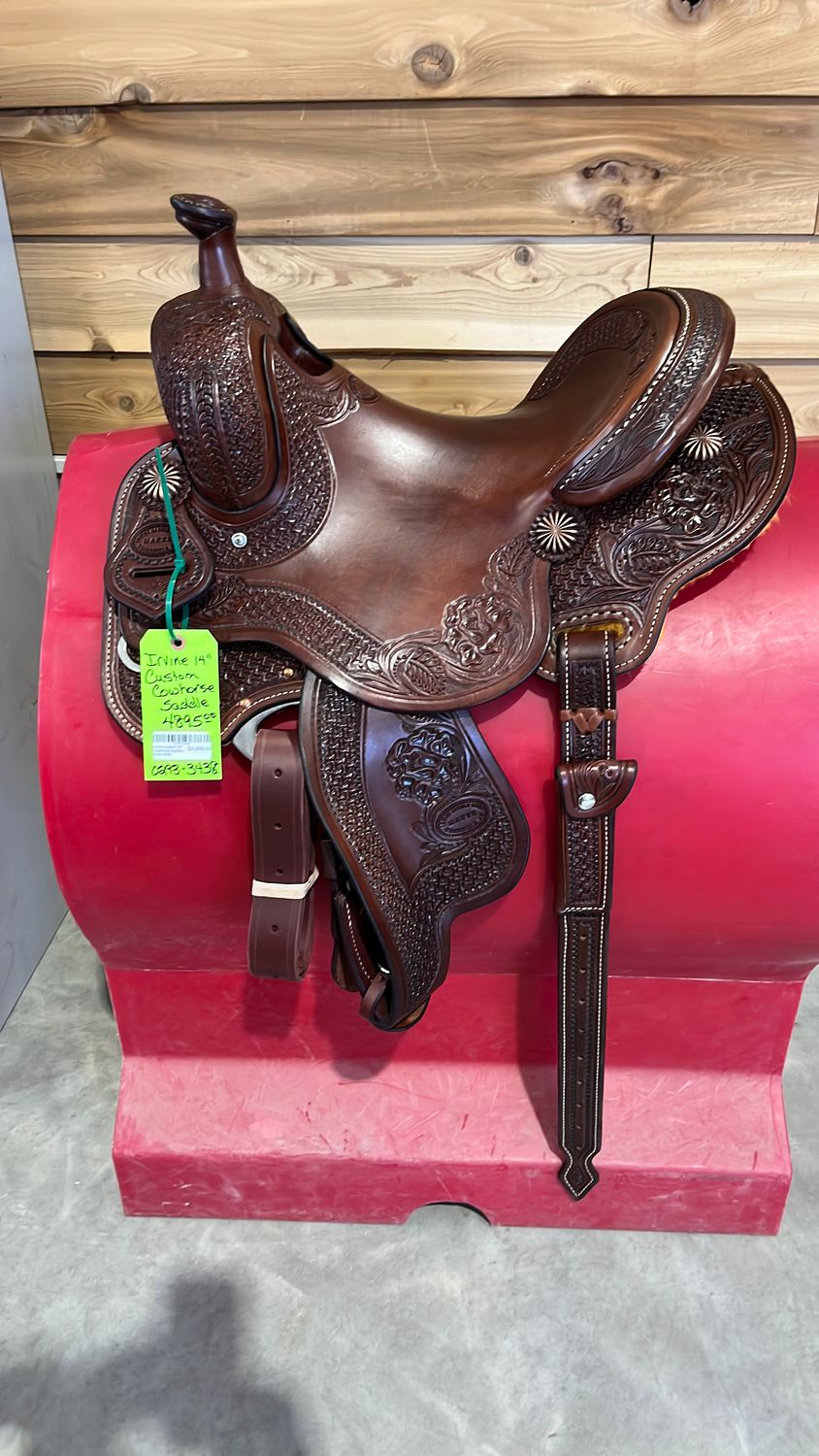 Irvine Custom 14" Cowhorse Saddle-0293-3438