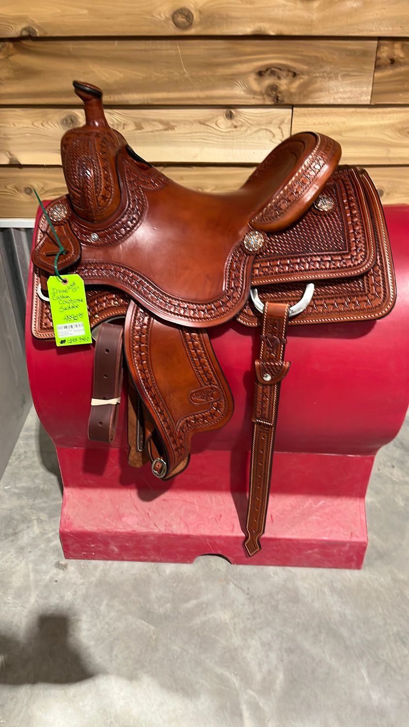 Irvine Custom USA 15" Cowhorse Saddle-0293-3460