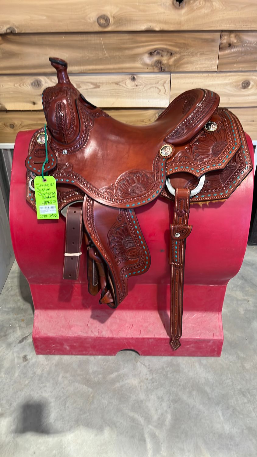 Irvine Custom   16"   Cowhorse Saddle-0293-3422