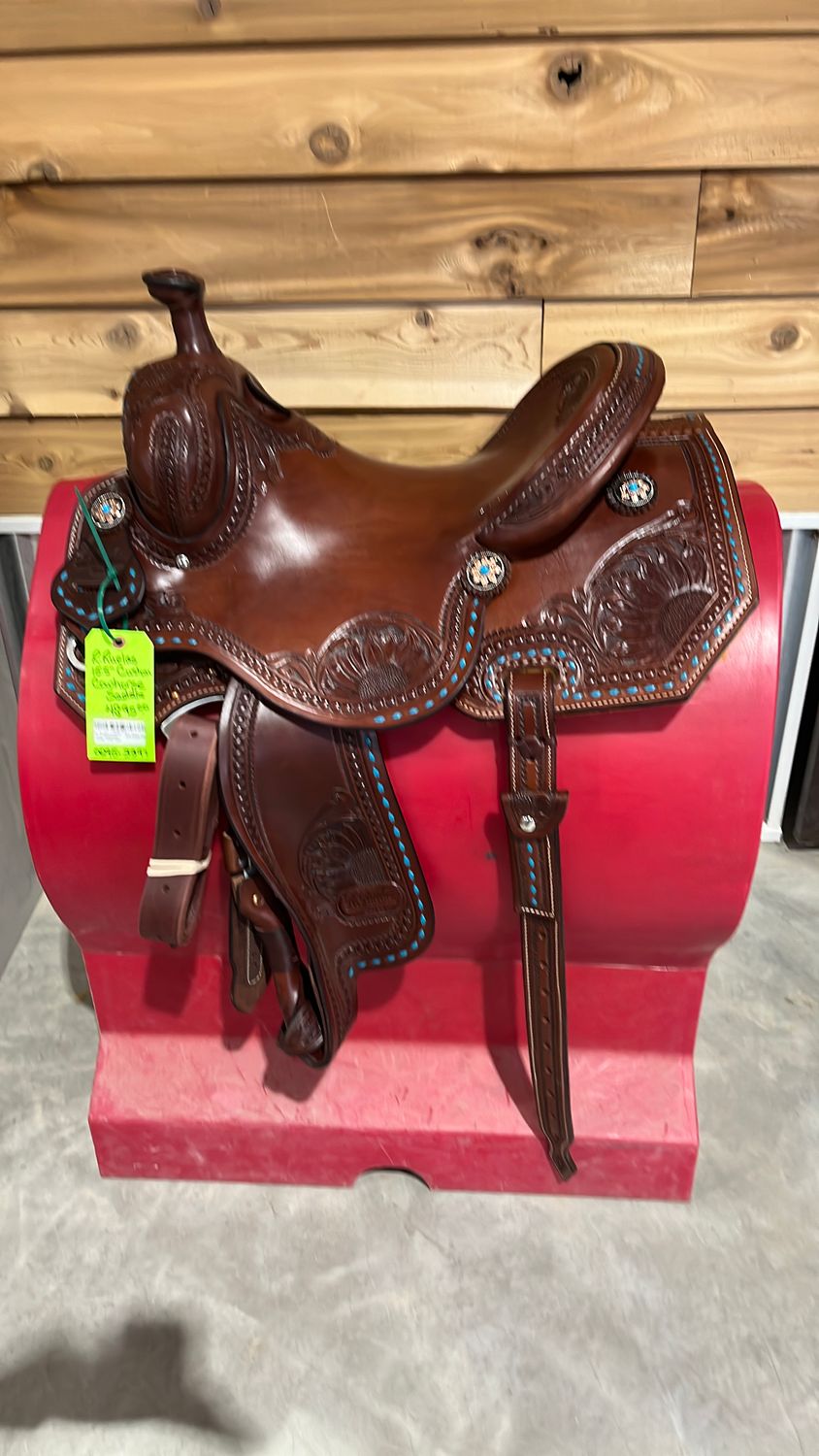 R. Ruelas Custom 15.5" Cowhorse Saddle-0295-3397