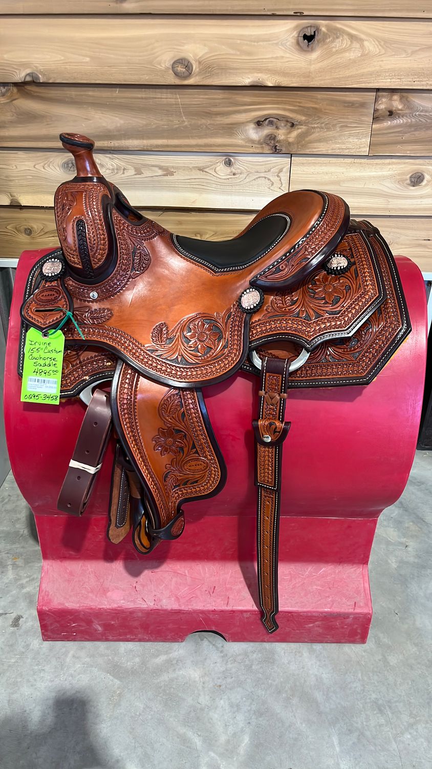 Irvine Custom 15.5" Cowhorse Saddle-0295-3458