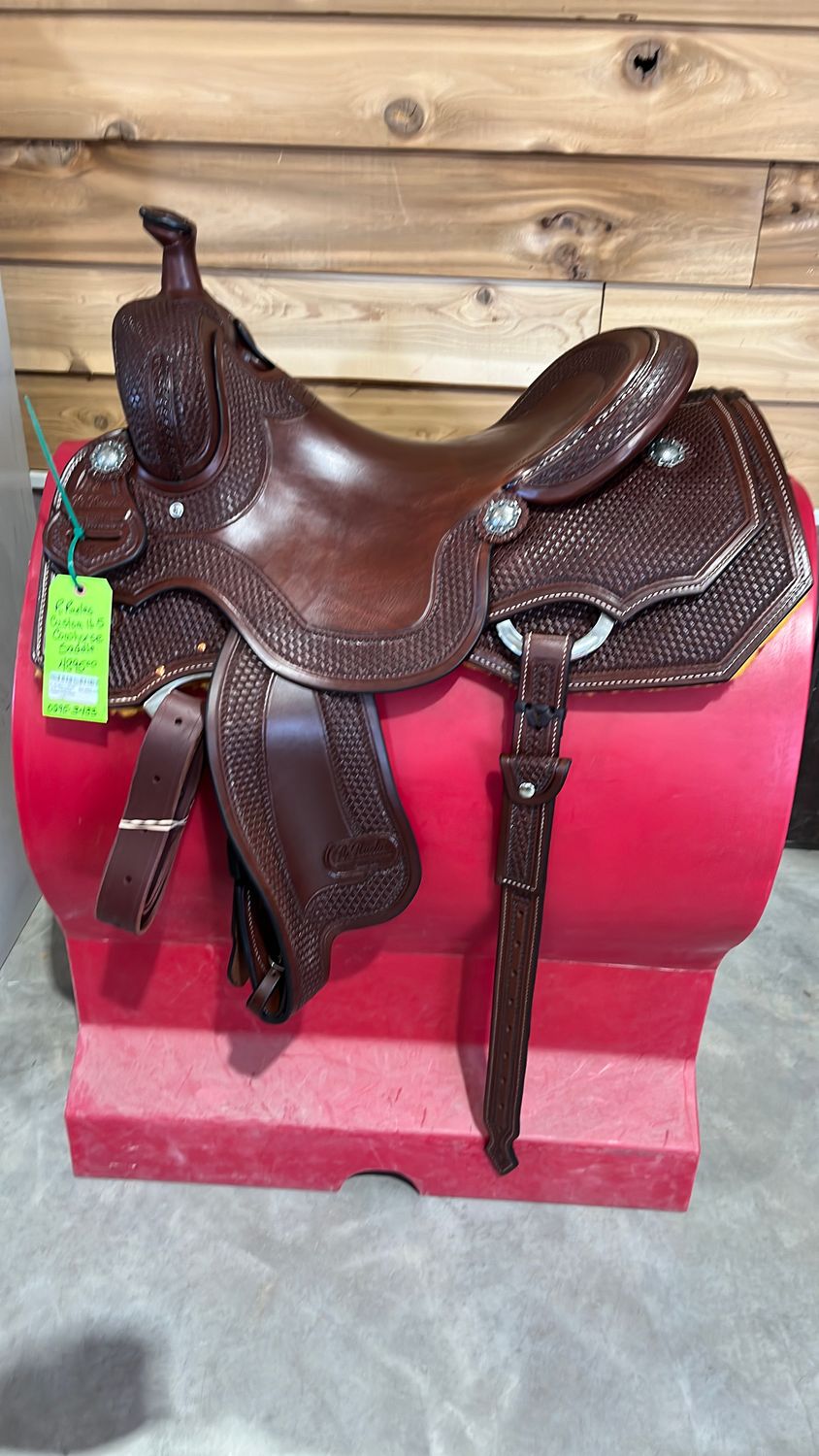 R. Ruelas  Custom 16.5" Cowhorse Saddle-0295-3433