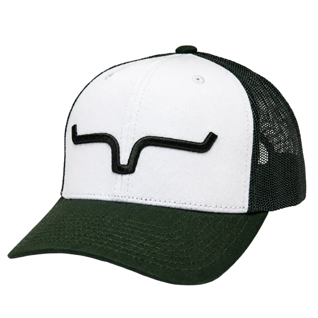 Kimes Weekly Trucker Ball Cap - White/Forest