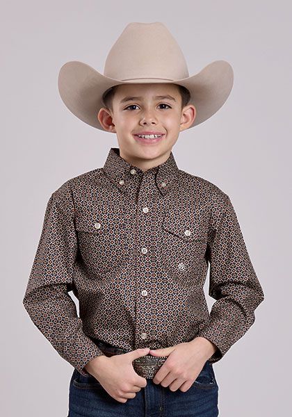 Roper Bo's Amarillo Collection Long Sleeve Shirt- Multi