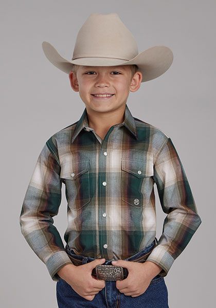 Roper Boy's Amarillo Western Shirt- Multi