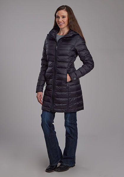 Roper Women's Long Sleeve Coat- Black