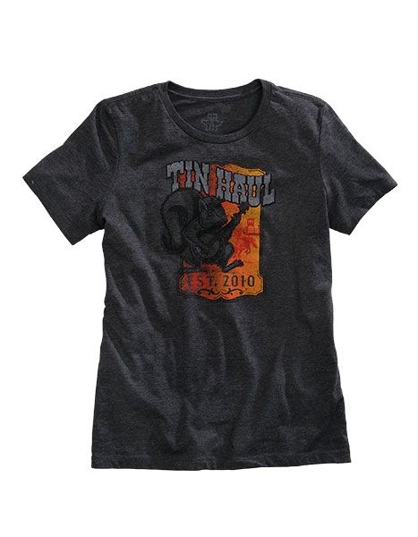 Tin Haul Women's Short Sleeve Tee Shirt- Grey